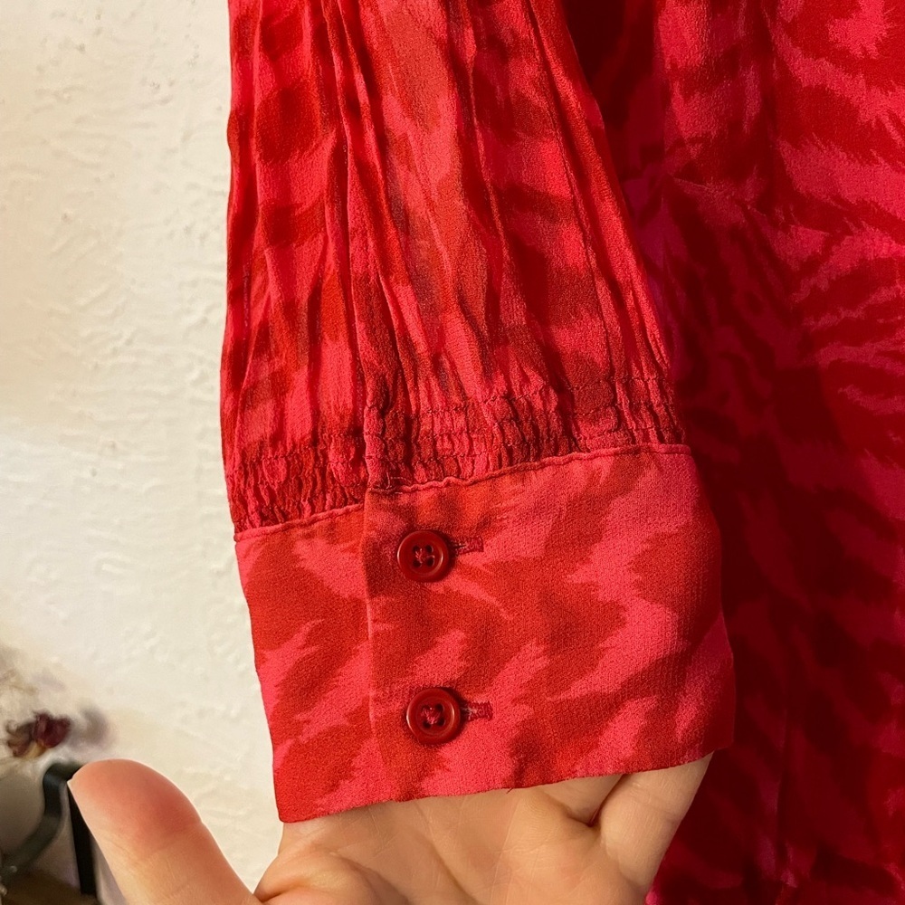 All Saints Keva Remix Red Zebra Print Dress Size XSMALL - Picture 10 of 13